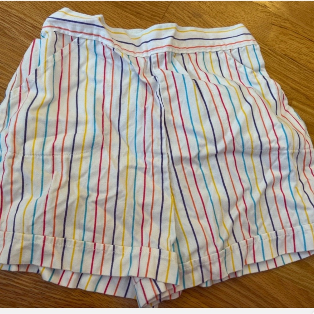 Vintage Striped Kids Shorts with Multicolor Design